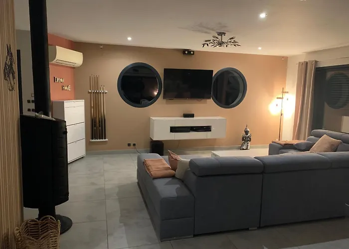 别墅 Maison Moderne Au Calme Avec Billard, Jacuzzi, Bain A Remous, Piscine, Babyfoot *